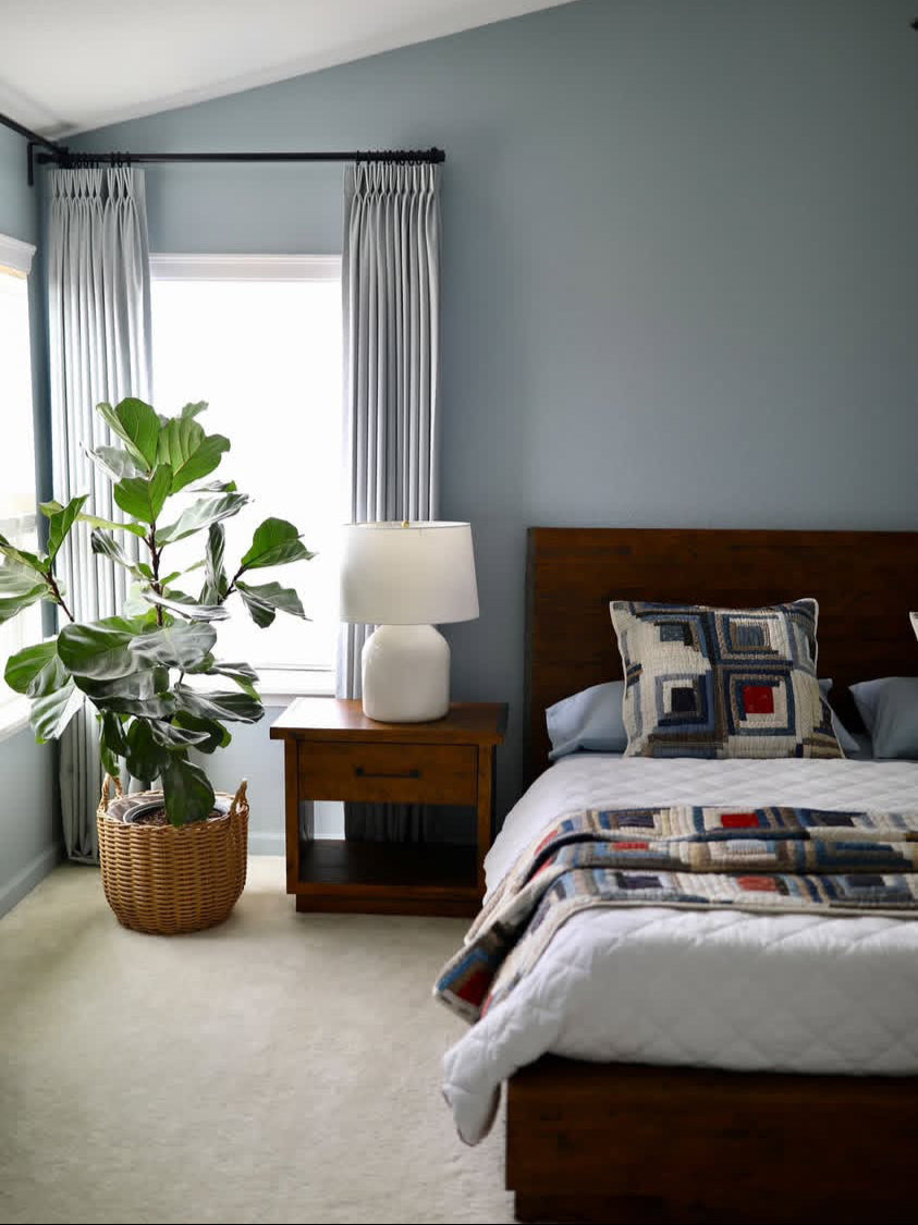 Lindy Cotton Blend Curtains & Drapes French Pleated