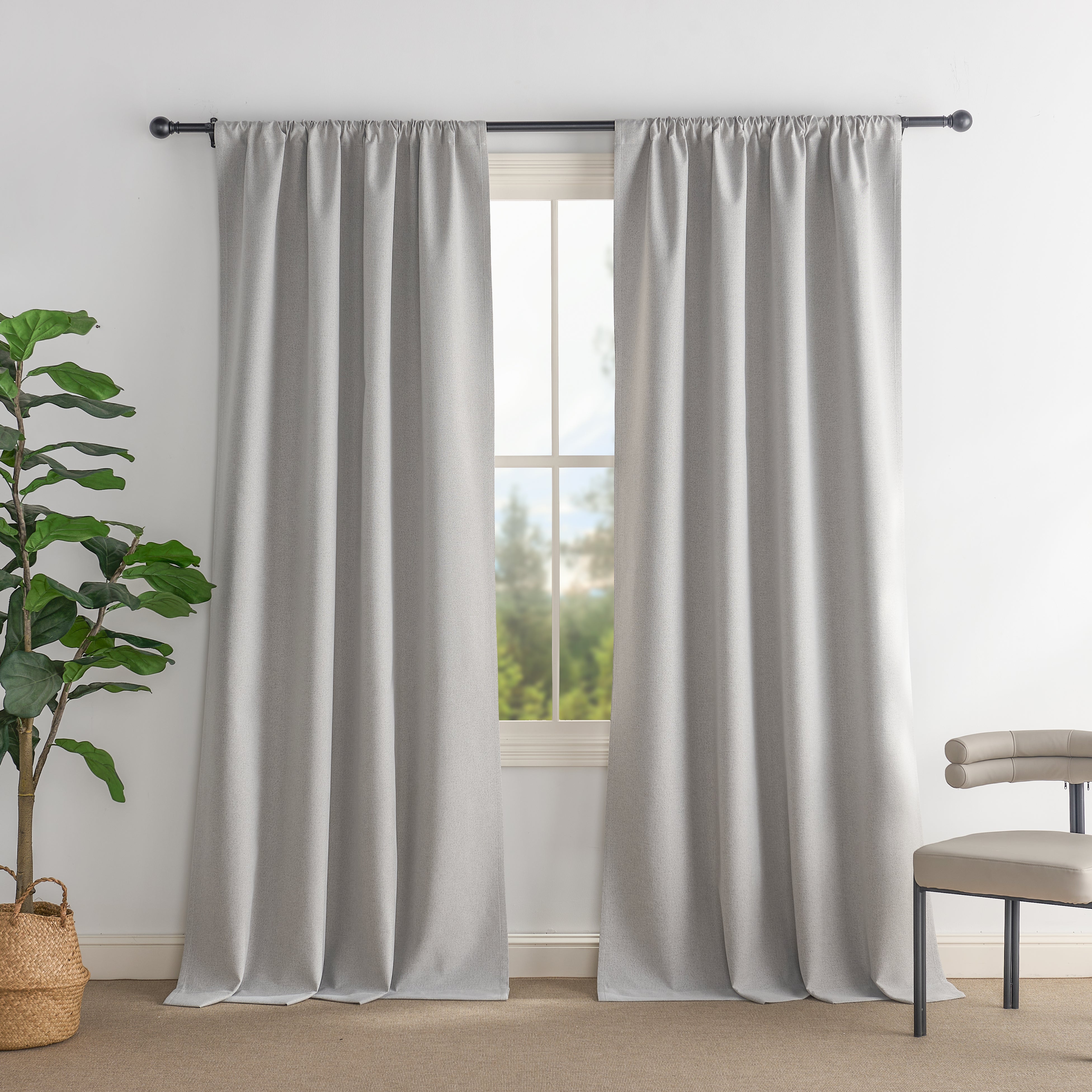 Aura Blackout Double-sided Linen Curtains & Drapes Soft Top| Tailor