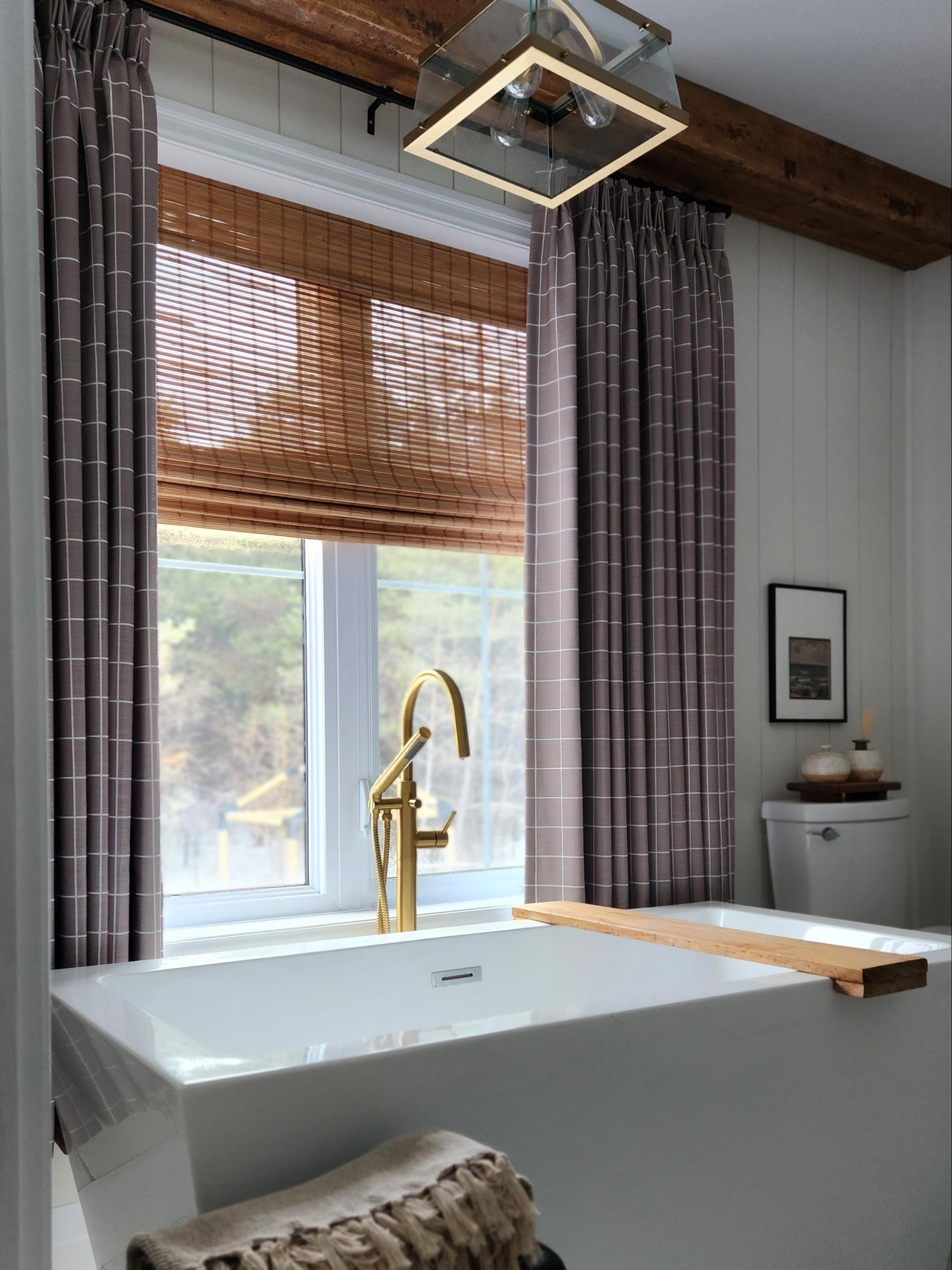 Freda Plaid Stripes Linen Curtains & Drapes Pleated