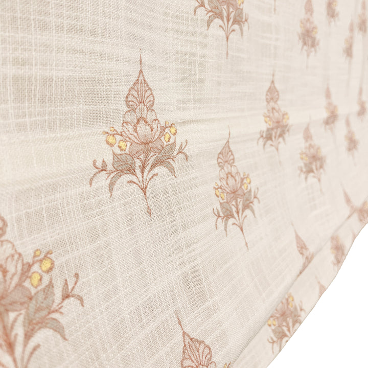 Sara Hayden Pattern Linen Blend Roman Blinds & Shades| Plain Fold