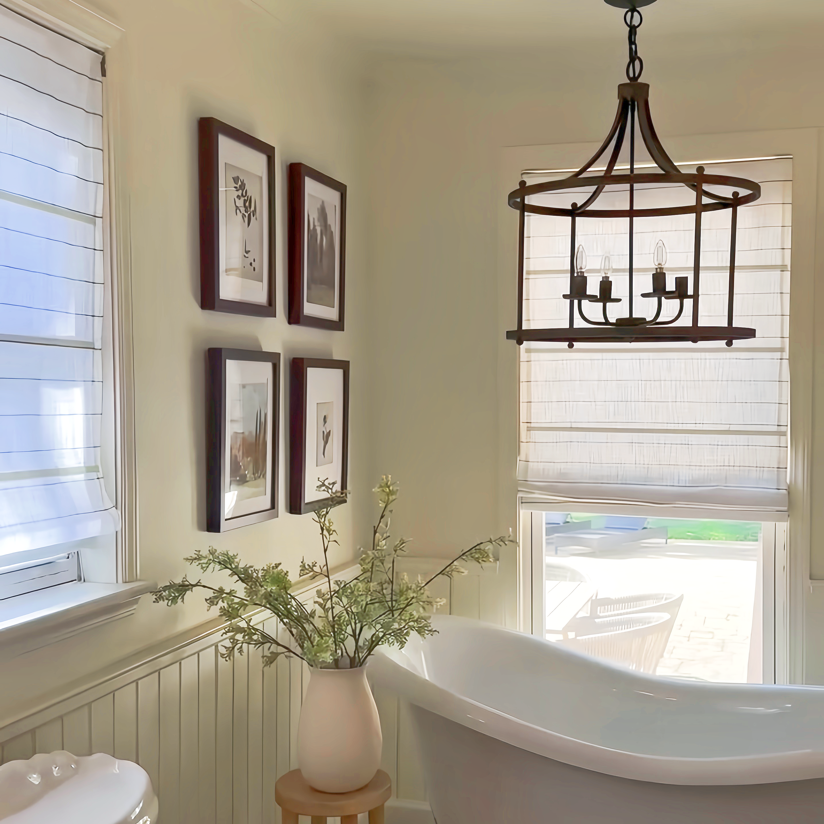 Freda Linen Roman Blinds & Shades