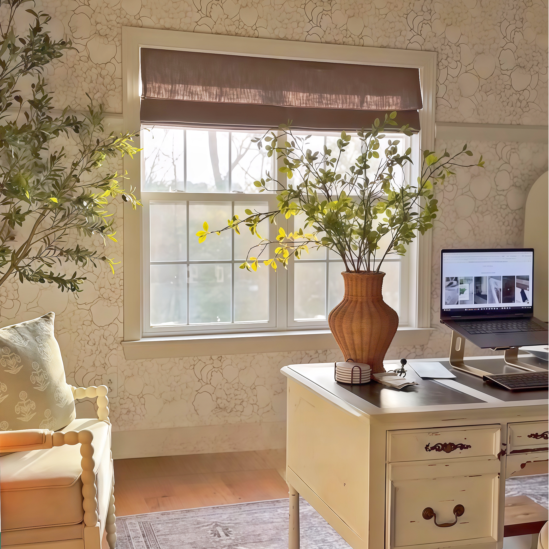 Sia Linen Roman Blinds & Shades