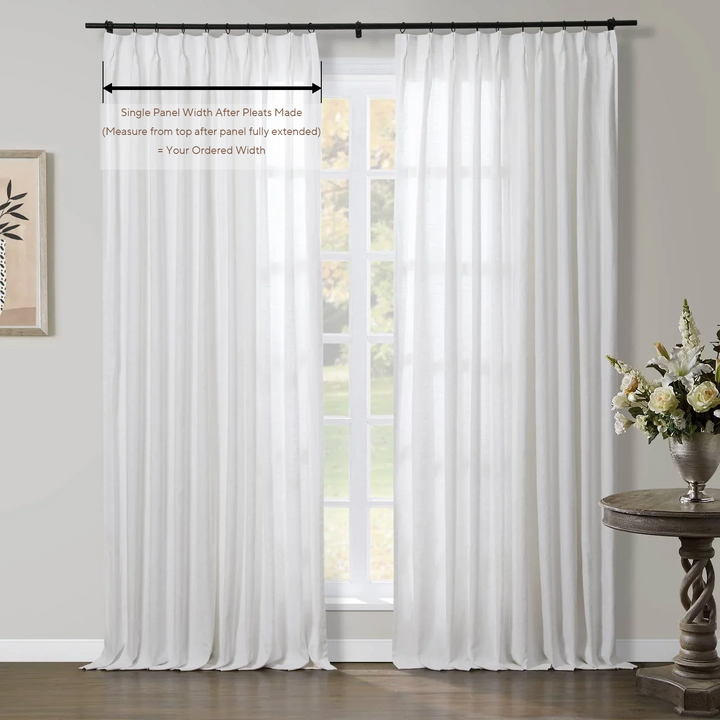 Lindy Cotton Blend Curtains & Drapes Pleated