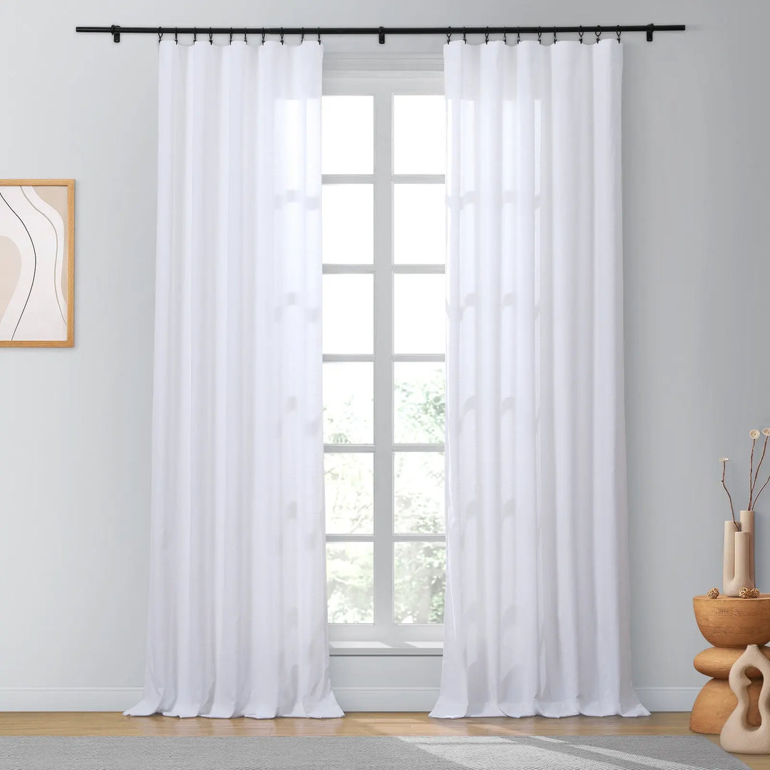 Lindy Cotton Blend Curtains & Drapes French Pleated