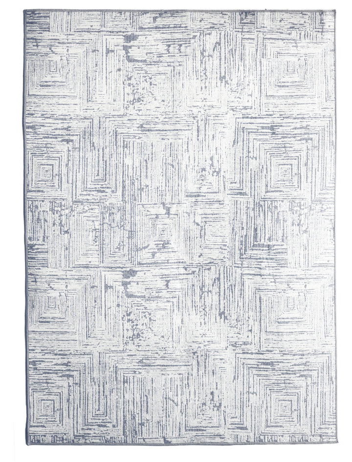 Zion Blue Jacquard Rug