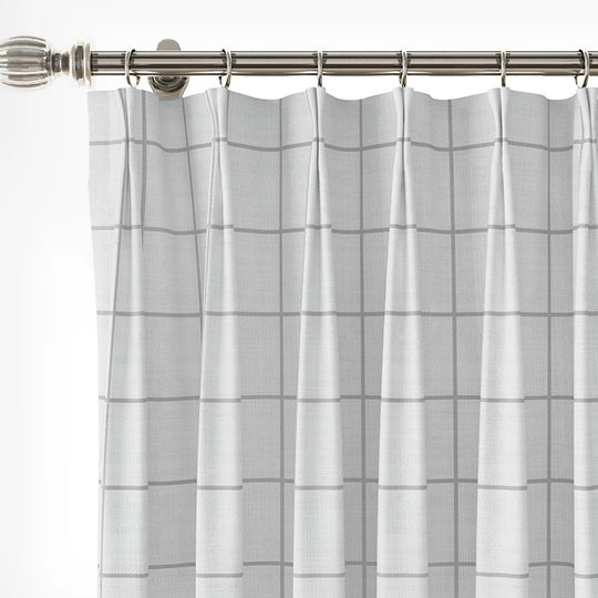 Freda Plaid Stripes Linen Curtains & Drapes Pleated