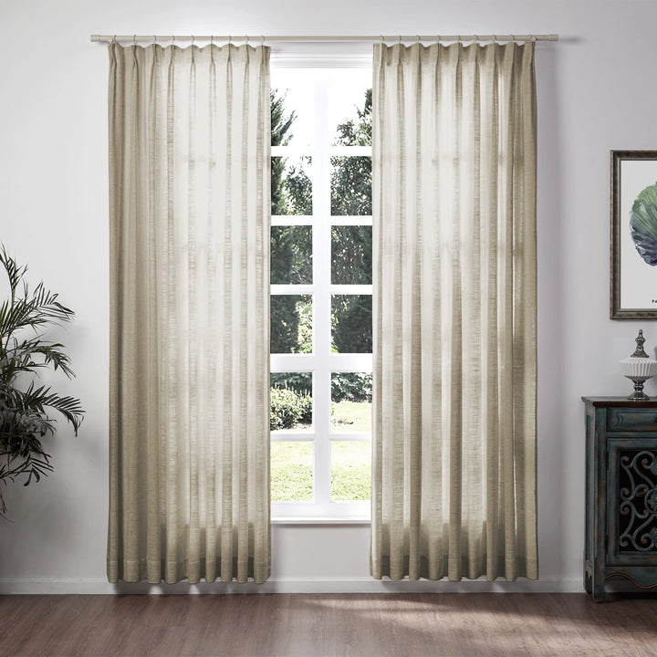 Lia Linen Curtains & Drapes Pleated