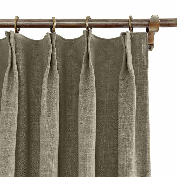 Lia Linen Curtains & Drapes Pleated