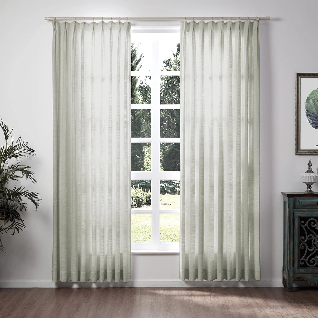 Lia Linen Curtains & Drapes Pleated