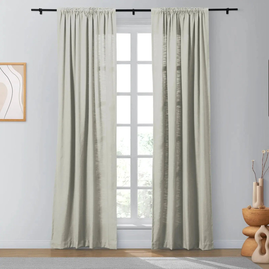 Lindy Cotton Blend Curtains & Drapes Soft Top