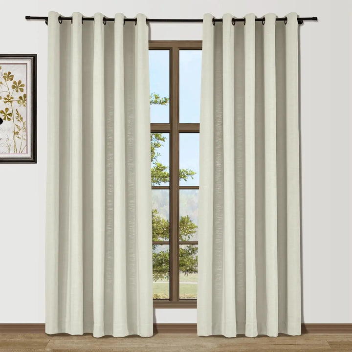 Lindy  Cotton Blend Curtains & Drapes Grommet