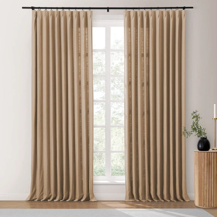 Lindy Cotton Blend Curtains & Drapes French Pleated