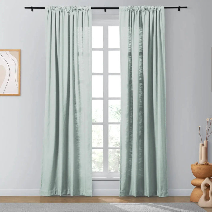 Lindy Cotton Blend Curtains & Drapes Soft Top