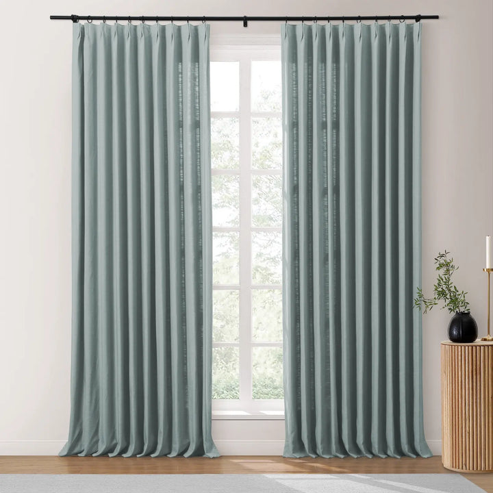 Lindy Cotton Blend Curtains & Drapes French Pleated