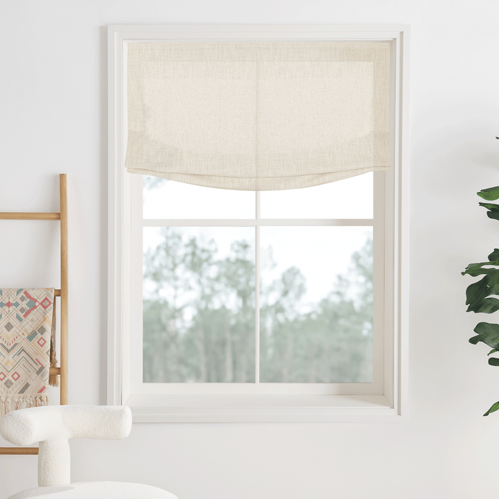 Sia Linen Roman Blinds & Shades Cord Lift | Relaxed