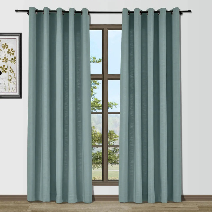 Lindy  Cotton Blend Curtains & Drapes Grommet