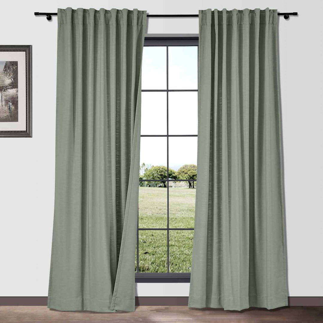 Lindy Cotton Blend Curtains & Drapes Soft Top