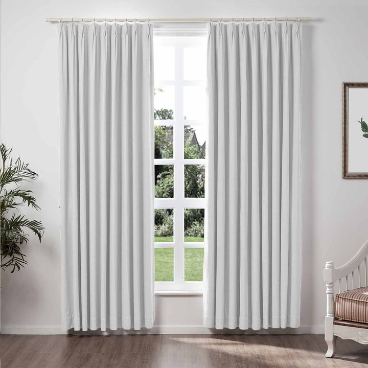 Lia Linen Curtains & Drapes Pleated