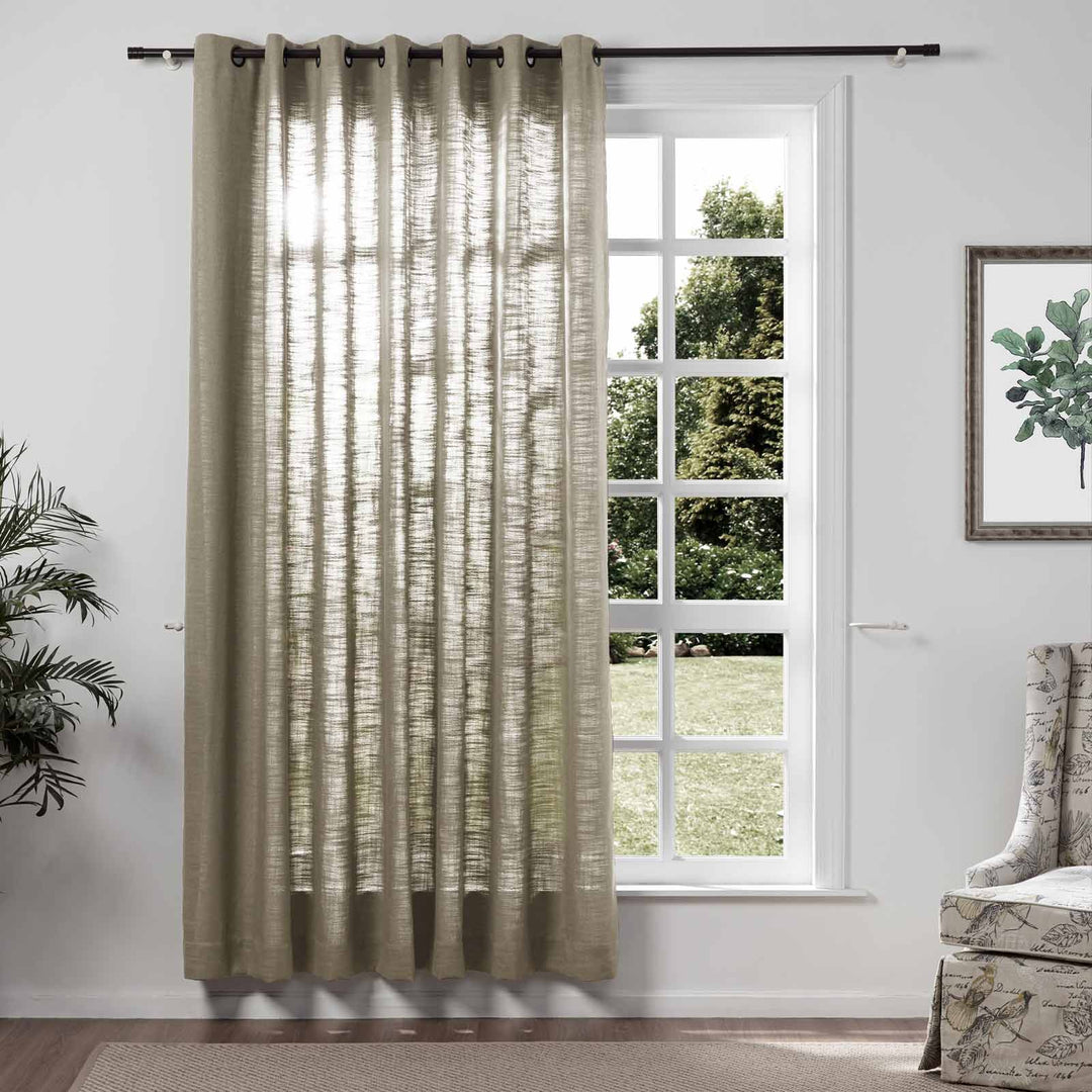 Lia Linen Curtains & Drapes Grommet