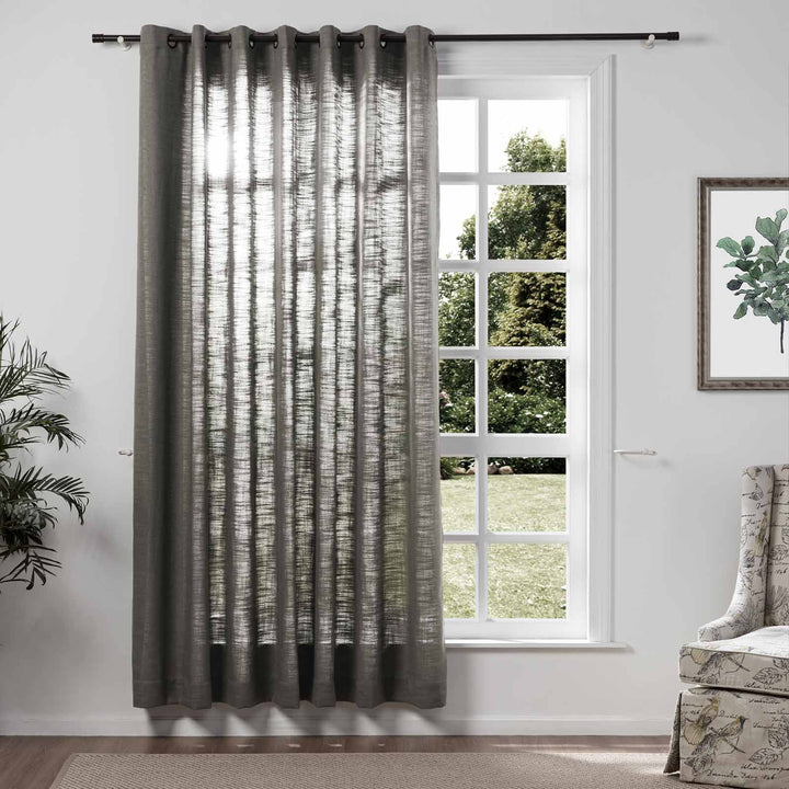 Lia Linen Curtains & Drapes Grommet