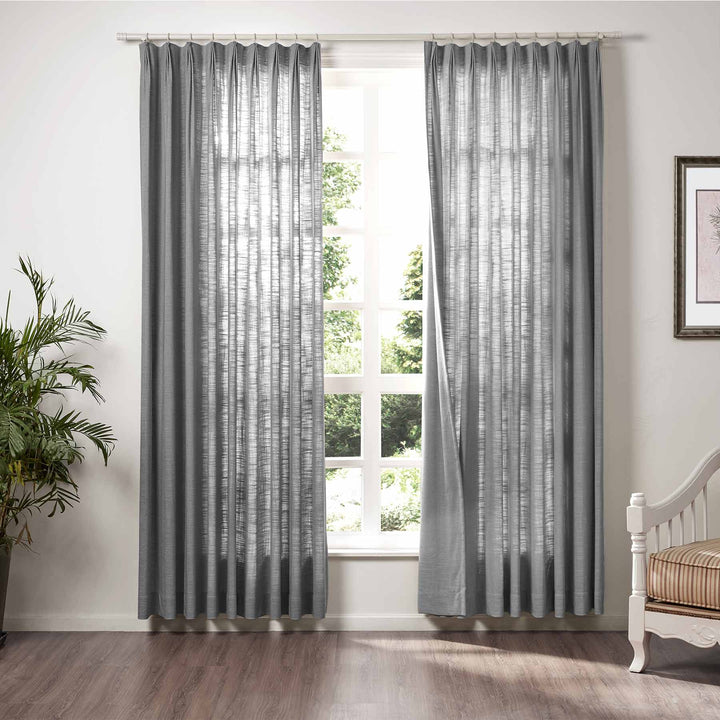 Lia Linen Curtains & Drapes Pleated