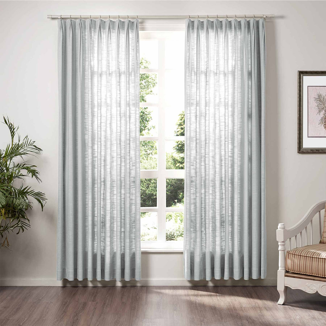 Lia Linen Curtains & Drapes Pleated