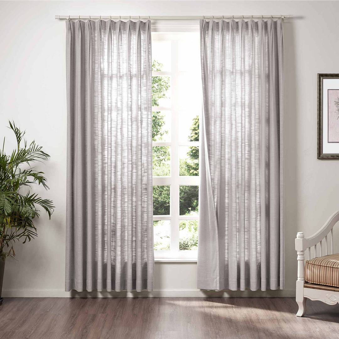 Lia Linen Curtains & Drapes Pleated