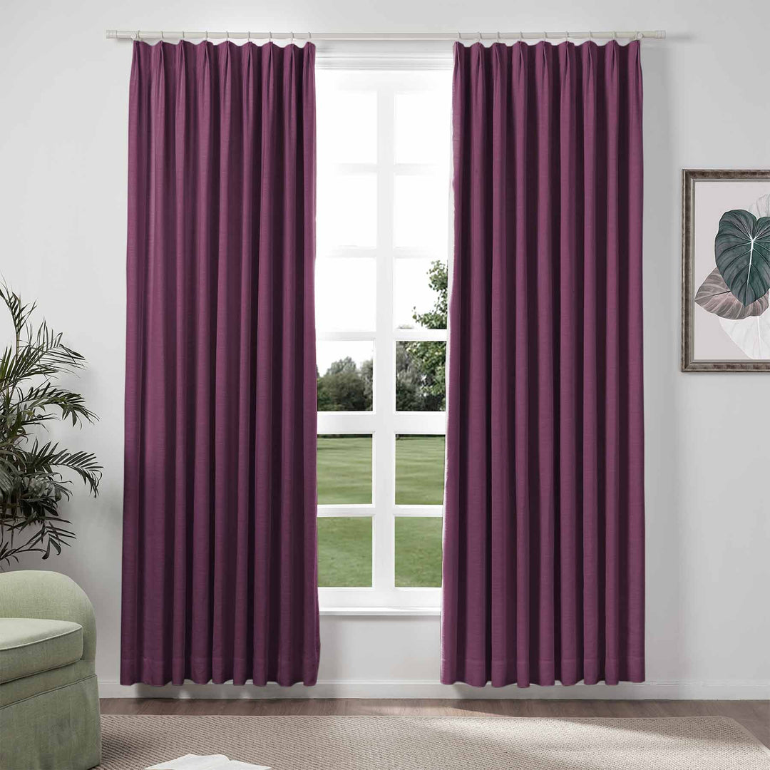 Lia Linen Curtains & Drapes Pleated