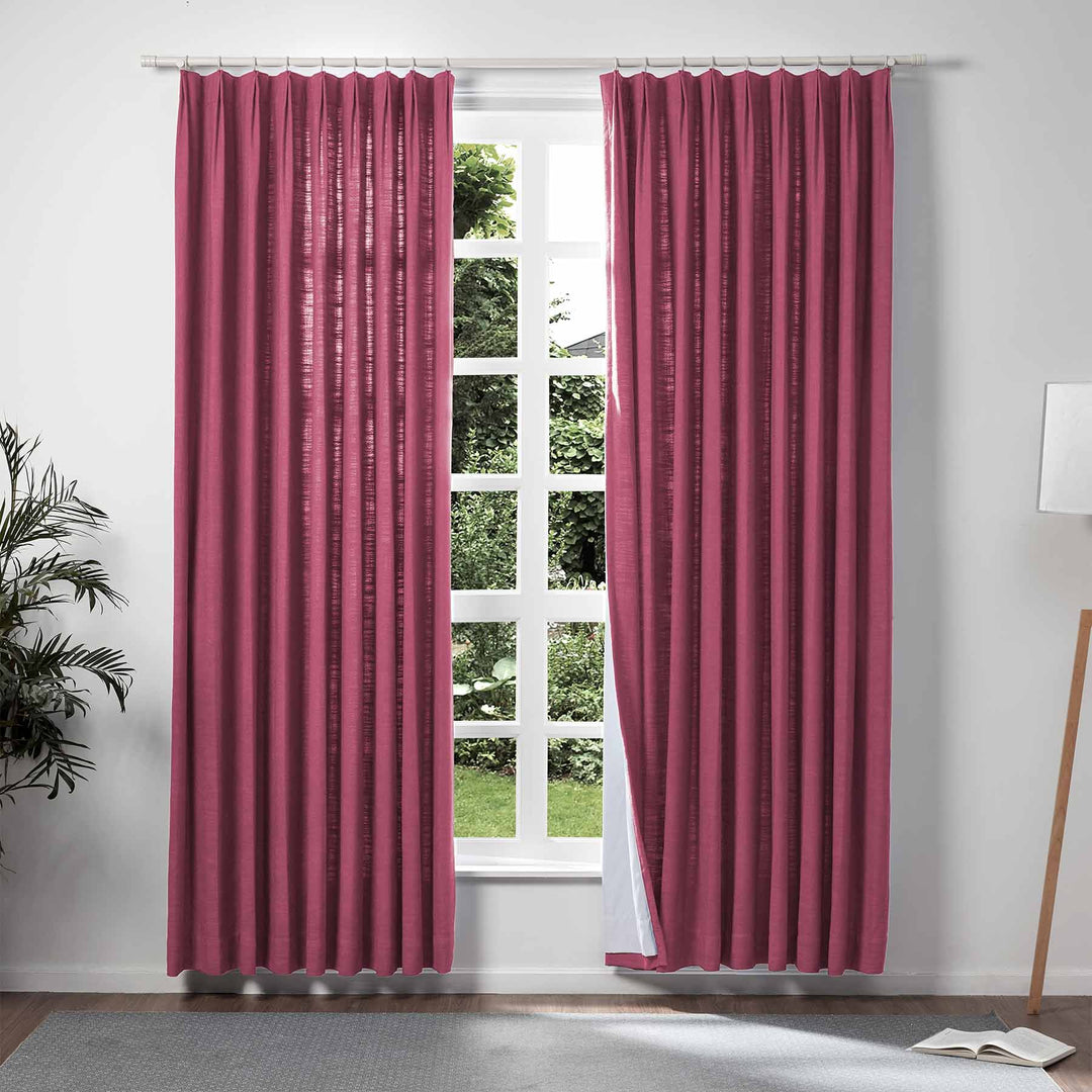 Lia Linen Curtains & Drapes Pleated