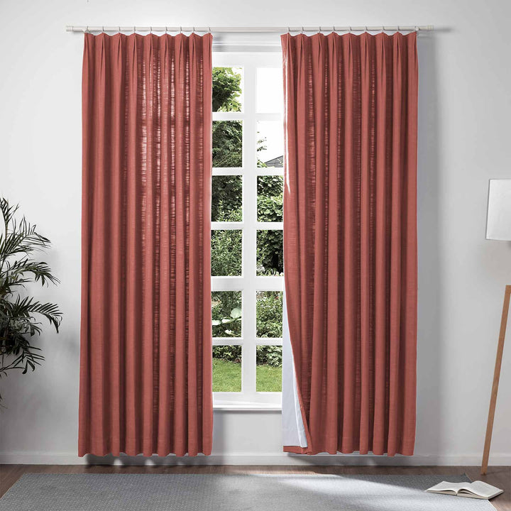 Lia Linen Curtains & Drapes Pleated