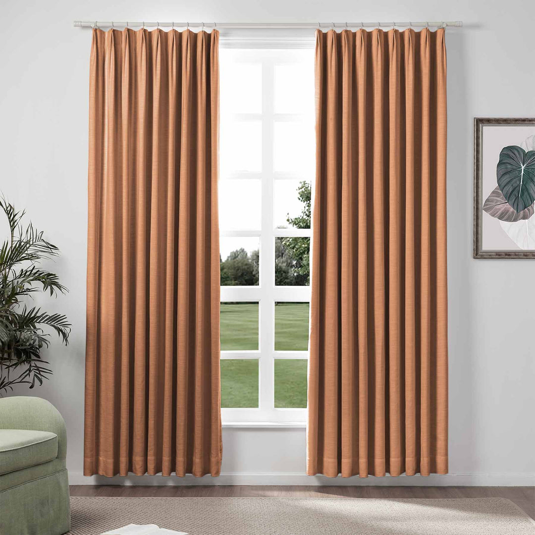 Lia Linen Curtains & Drapes Pleated