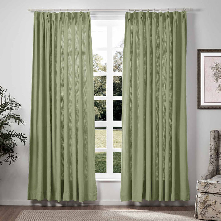 Lia Linen Curtains & Drapes Pleated