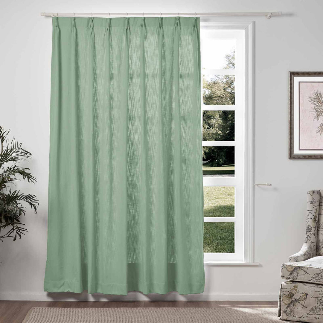 Lia Linen Curtains & Drapes Pleated