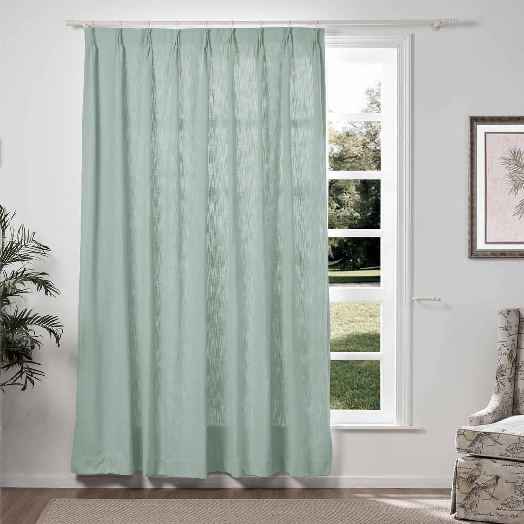 Lia Linen Curtains & Drapes Pleated