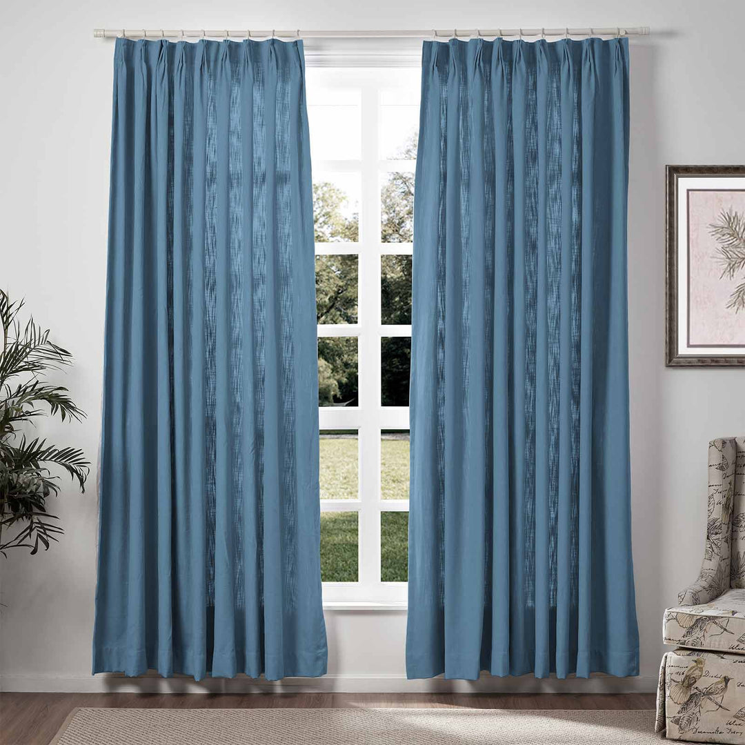 Lia Linen Curtains & Drapes Pleated