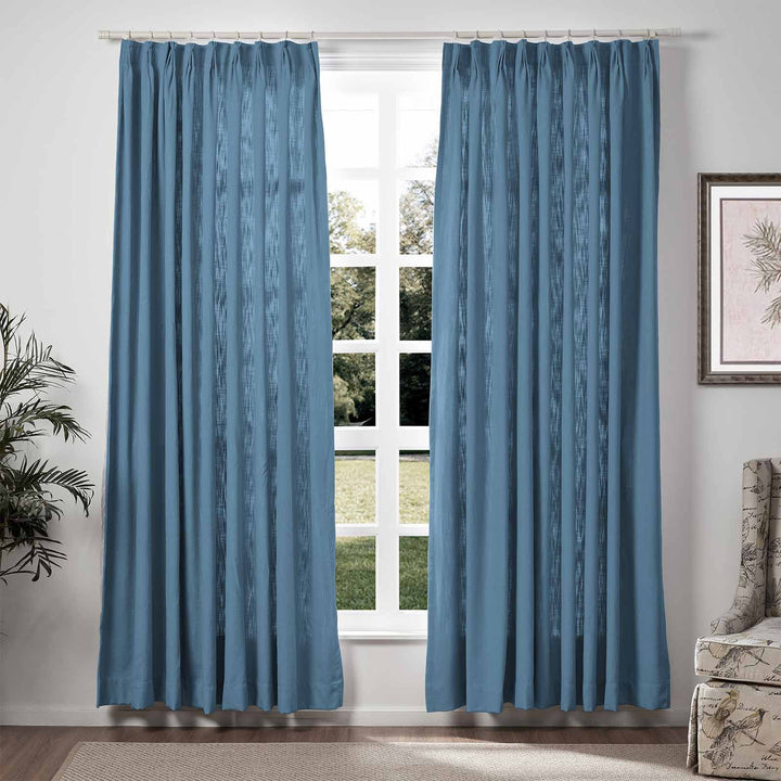 Lia Linen Curtains & Drapes Pleated