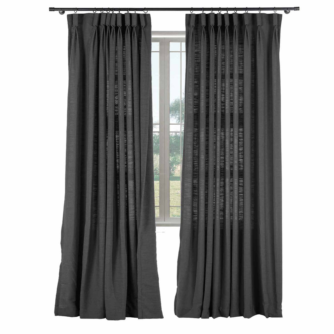 Lia Linen Curtains & Drapes Pleated