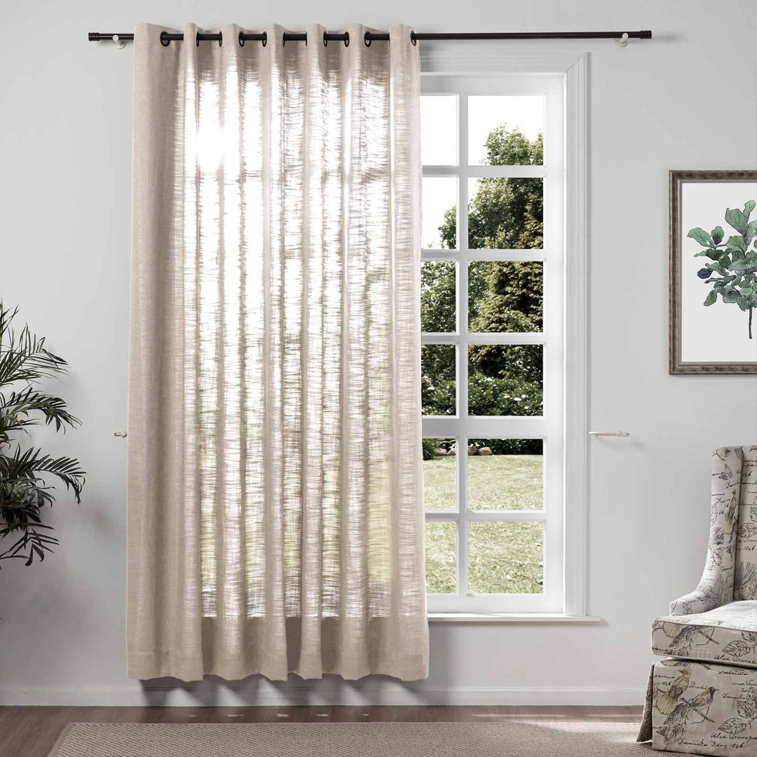 Lia Linen Curtains & Drapes Grommet