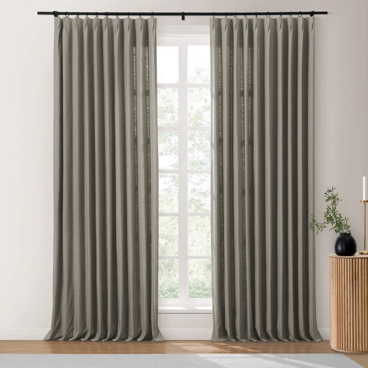 Lindy Cotton Blend Curtains & Drapes French Pleated