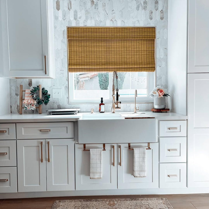 Panda Woven Bamboo Blinds & Shade|Retro Carbonized