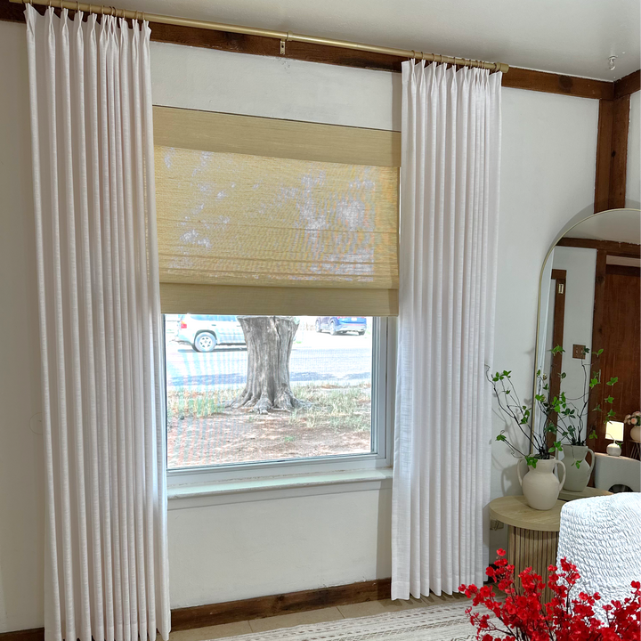 Tina Woven Bamboo Shade| Ivory White