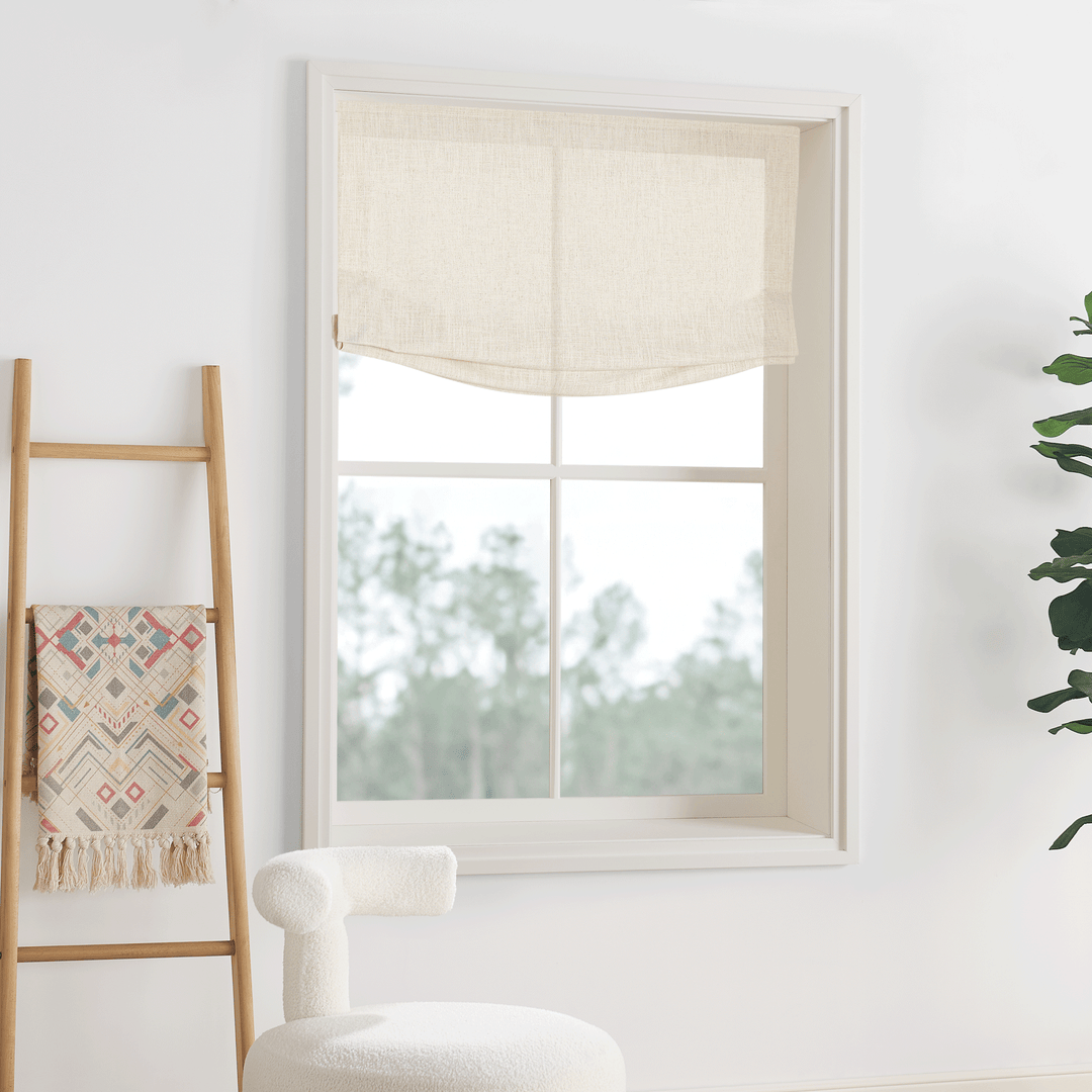 Sia Linen Roman Blinds & Shades Cord Lift | Relaxed