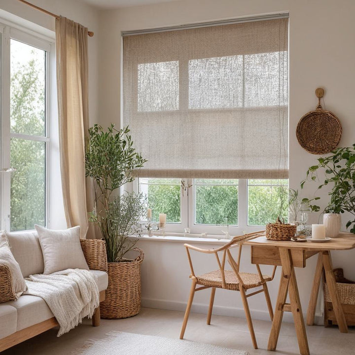 Joy Linen Roman Blinds & Shades | Plain Fold