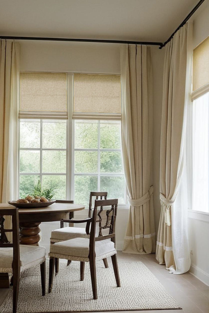 Kay Linen Roman Blinds & Shades | Plain Fold