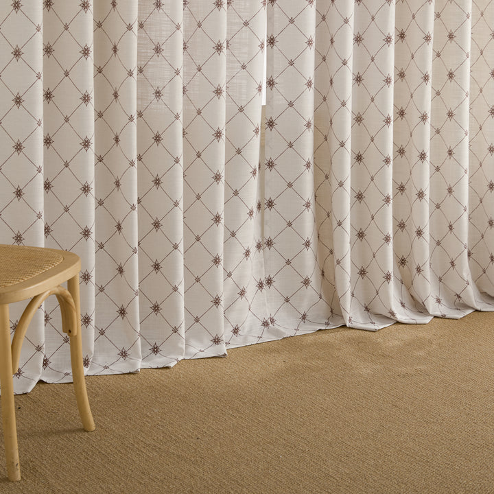 Sara Hayden Pattern Linen Blend Curtains & Drapes Grommet