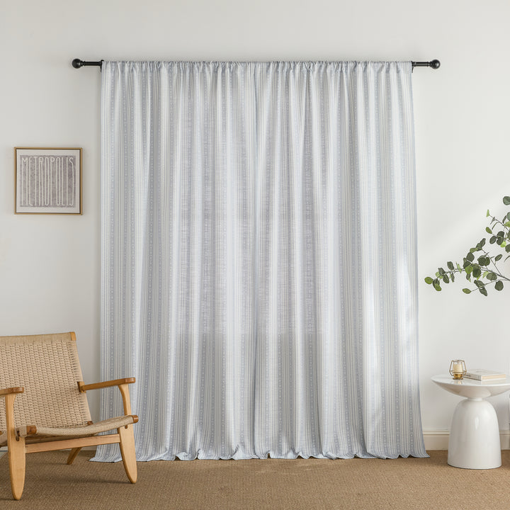 Sara Hayden Pattern Linen Blend Curtains & Drapes Soft Top