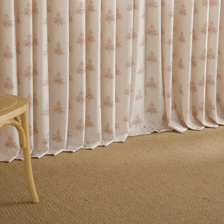 Sara Hayden Pattern Linen Blend Curtains & Drapes Pleated