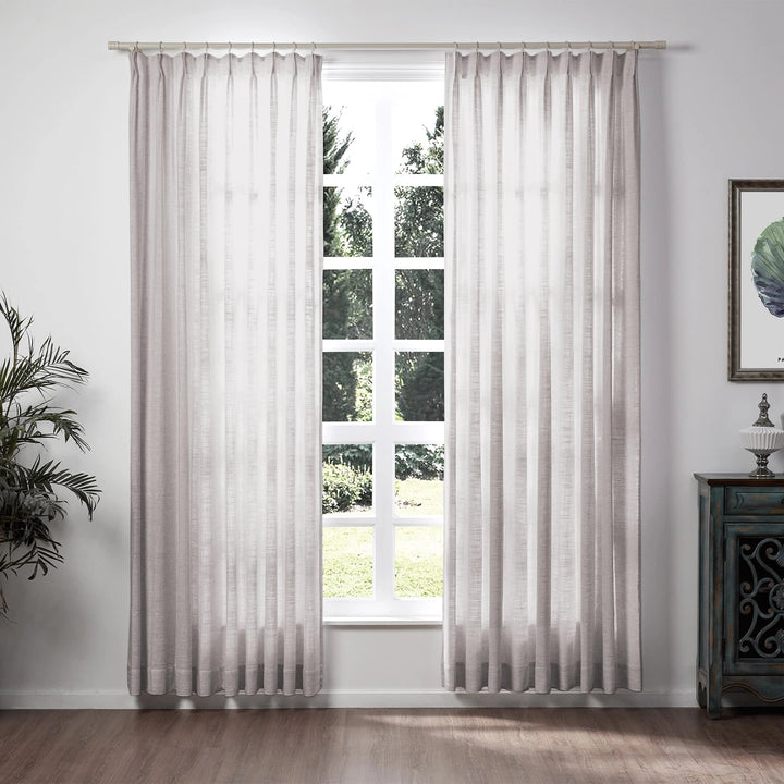 Lia Linen Curtains & Drapes Pleated