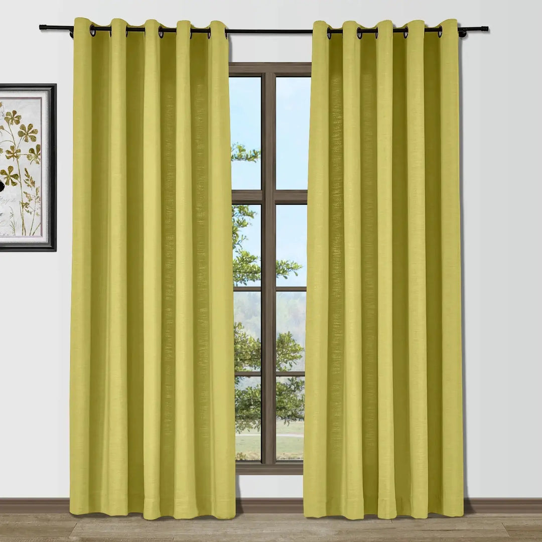 Lindy  Cotton Blend Curtains & Drapes Grommet