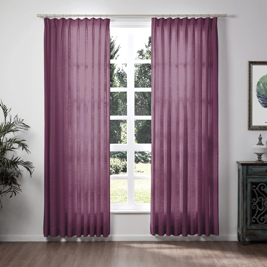 Lia Linen Curtains & Drapes Pleated